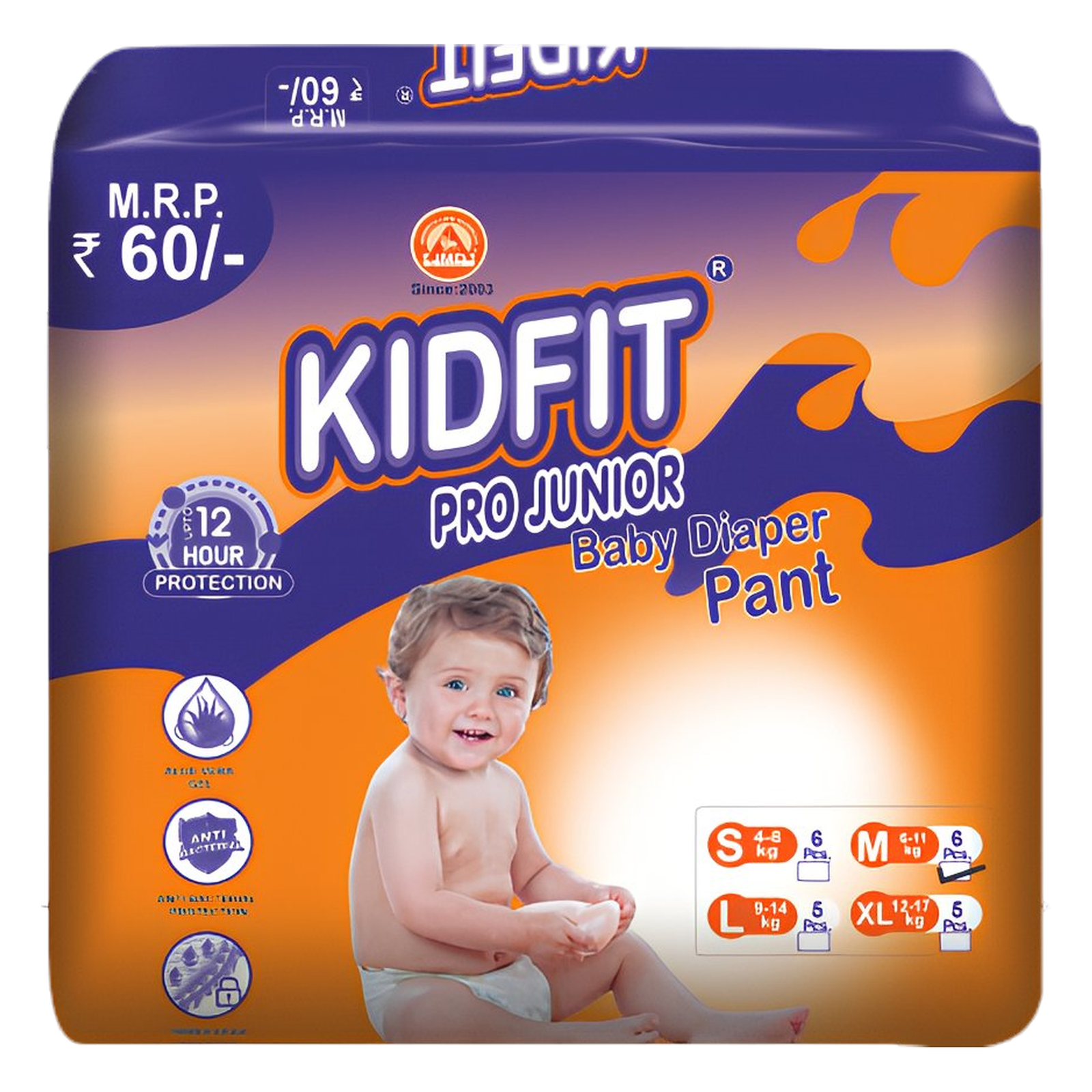 Kidfit Pro Junior Baby Diaper Rs.60/-