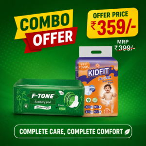 Kidfit Pro Junior Baby Diaper Free F-Tone Sanitary Pad XL 280mm Rs.36/-